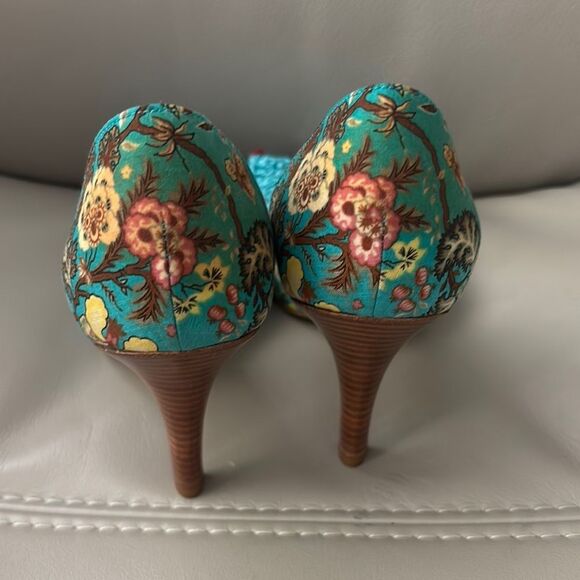 Kenzo Blue Heels with knit bows Y2K - Picture 3 of 5